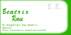 beatrix rau business card